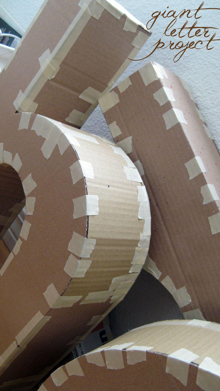 We Know How to Do It on X: giant cardboard letters in progress - to be  used as home decor -   / X