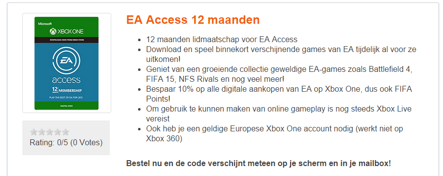 Nu ook EA Acces beschikbaar op Livecodes.nl! livecodes.nl/fifa-points/ea… #gaming #xboxone