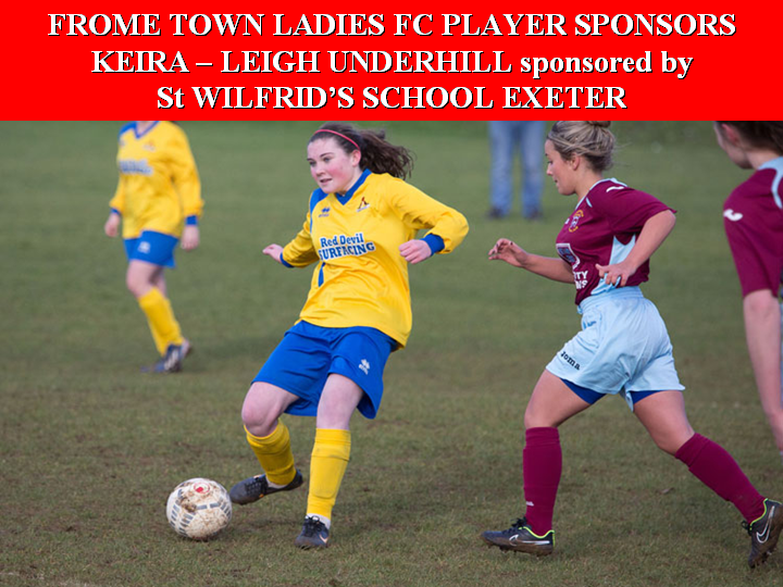 FTLFCCommercial's tweet image. Big thanks to St Wilfrid's School Exeter who are the Individual Player Sponsor of @FTLFC star Keira -Leigh Underhill