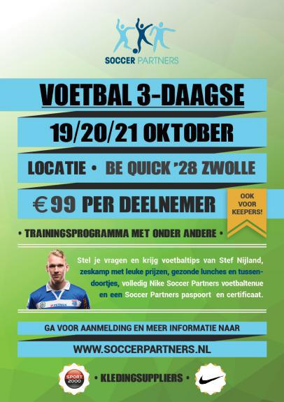soccer_partners's tweet photo. Schrijf je in voor de voetbaldagen van je leven in de herfstvakantie! Nu in Deventer, Oldenzaal, Zwolle en Apeldoorn! http://t.co/Dxk8dHmQW2