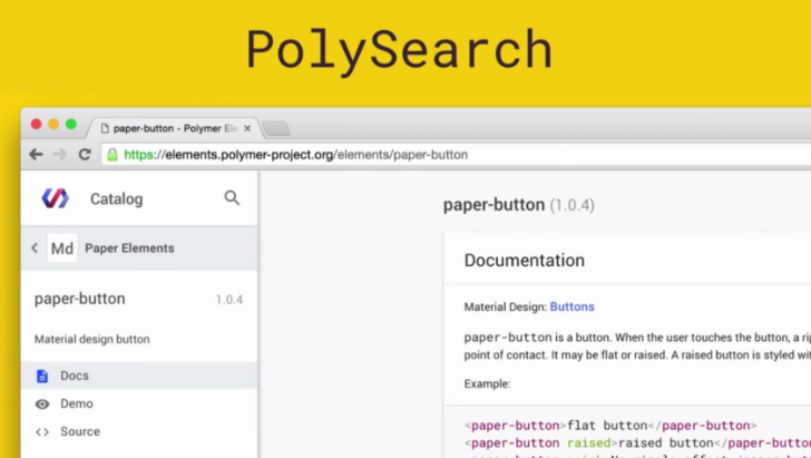 nitya's tweet image. . @nitya #PolySearch Chrome extension to support search/browse of Paper elements from browser