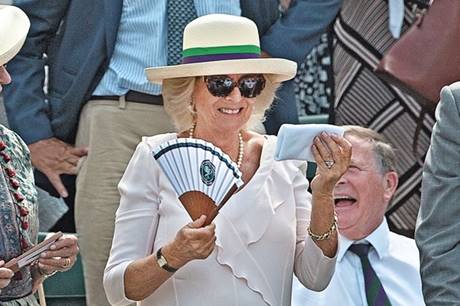 dowlis's tweet image. Camilla Parker Bowles using a Dowlis supplied fan at this years Wimbledon. #PPWeek #ByRoyalAppointment