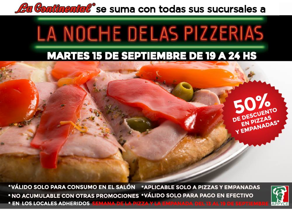 TimeOutBA's tweet image. This is your chance to try Argentine #Pizza at 50% off. Noche de las Pizzerias is tonight 7pm-12am #Appyce