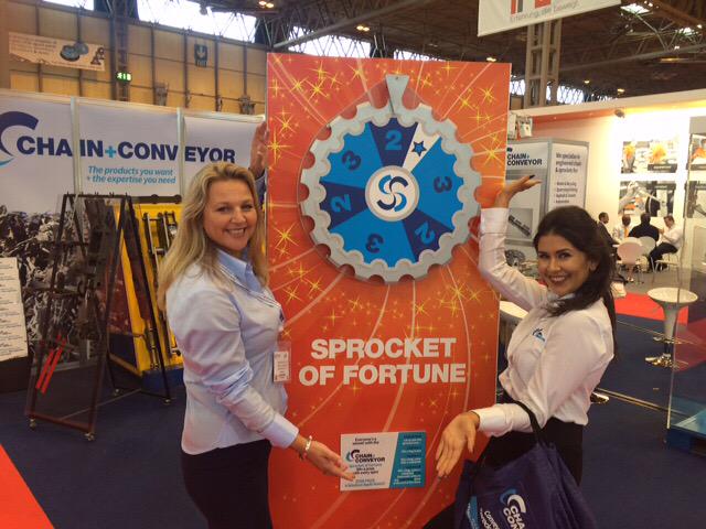 9 years at #RWM15 and still spinning! #sprocketoffortune #conveyorchain