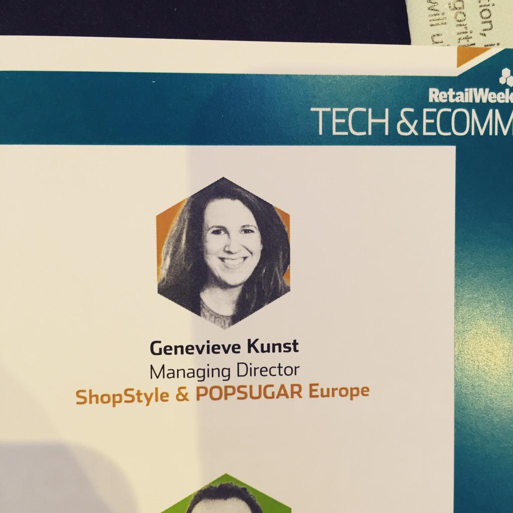 @genevievepop #genevievekunst <a href="/popsugar/">PS</a> <a href="/shopstyleuk/">ShopStyle UK</a> #rwte15. Love Trendrank. Want to be a fly on that data wall.