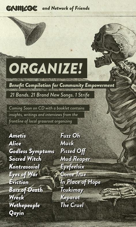 On Progress: 21 new songs from 21 bands. "Organize!". A Benefit Comp for Community Organizing.