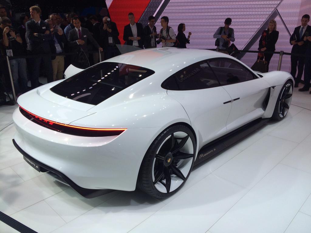 PorscheGB's tweet image. The future has arrived: Porsche Mission E steals the limelight at the #IAA #IntelligentPerformance