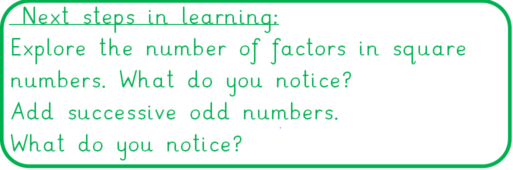 ConceptualMaths's tweet image. Year 6: square numbers
#nextstepsinlearning