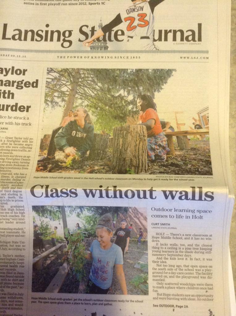 @HoltPublicSch: check out the front page of @LSJNews today!!! #voiceandchoice #empoweredstudents #HopeSchool #honored