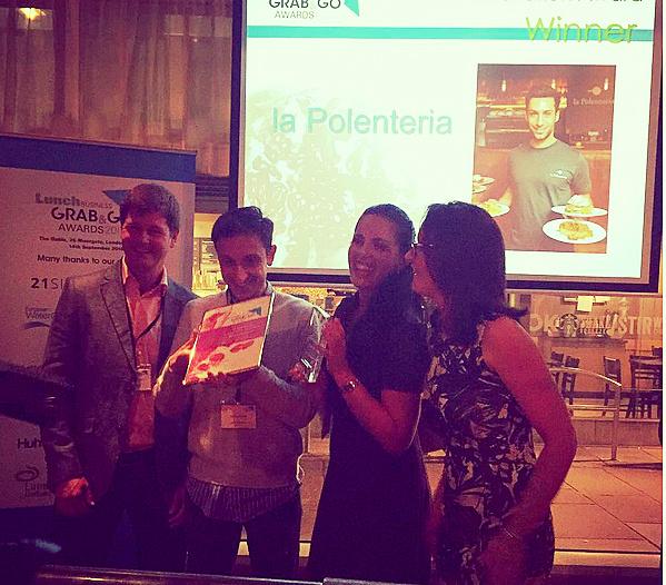 Sagitter_One's tweet photo. Our client @La_Polenteria is the #WINNER of #innovation #award2015 at #LBAwards2015 @LunchBusiness @Maria_Bracken http://t.co/NPcIrTiVXG