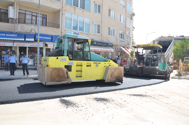 Çarşı merkezimizde asfaltlama çalışmaları başladı.