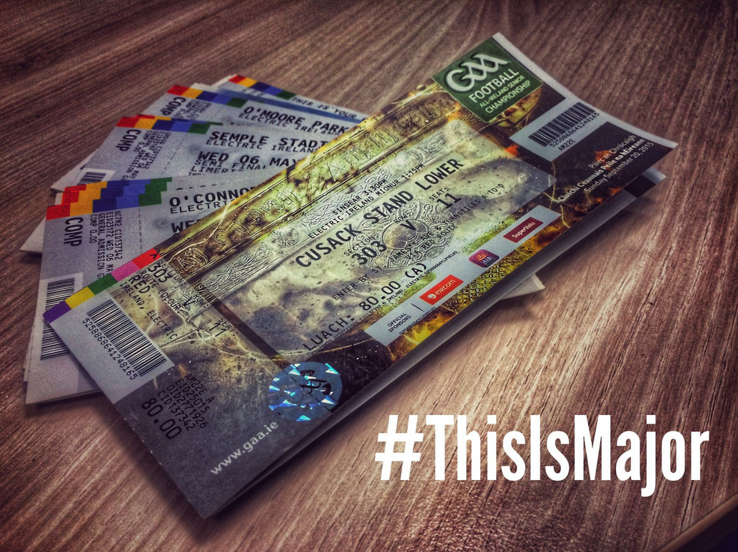 ElectricIreland's tweet photo. RT &amp; Follow to #WIN 2 Tickets to the #GAA Minor Football Final this Sunday in Croker! #ThisIsMajor http://t.co/zZMBYLogAw