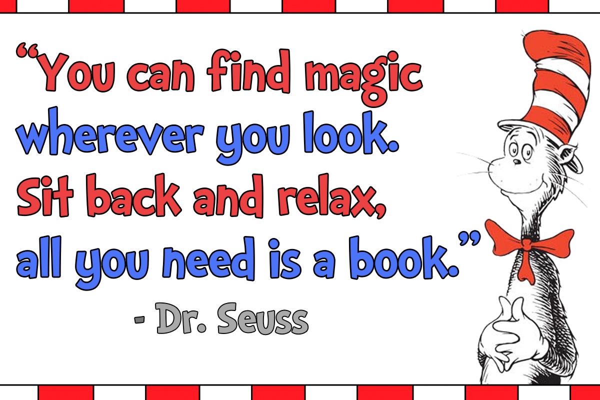 Banner for Dr. Seuss famous quote