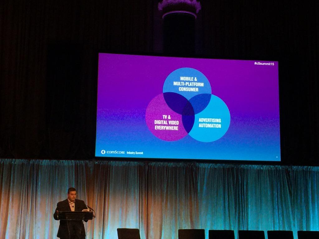 wolfepereira's tweet image. Congrats to @comScore #CEO @sergematta on opening the #cSsummit15