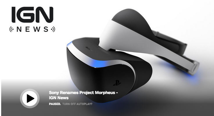 #TGS 2015: #Sony Renames #ProjectMorpheus, Confirms Final Fantasy 14 Online #VR ow.ly/SeSFt