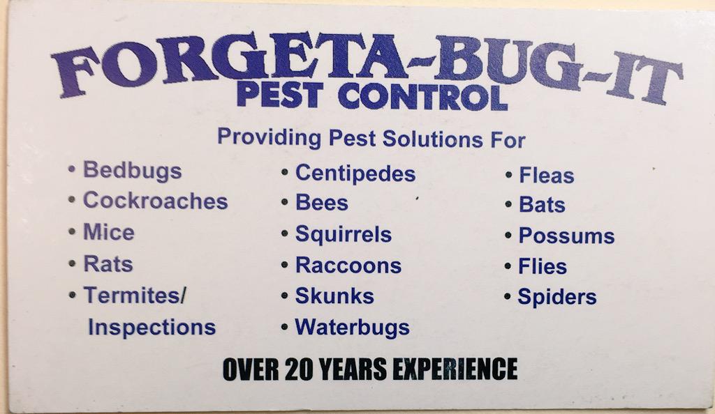 ForgetaBugit's tweet image. Mention Twitter for a discount. 
Go ahead visit our webpage forgetabugit.com