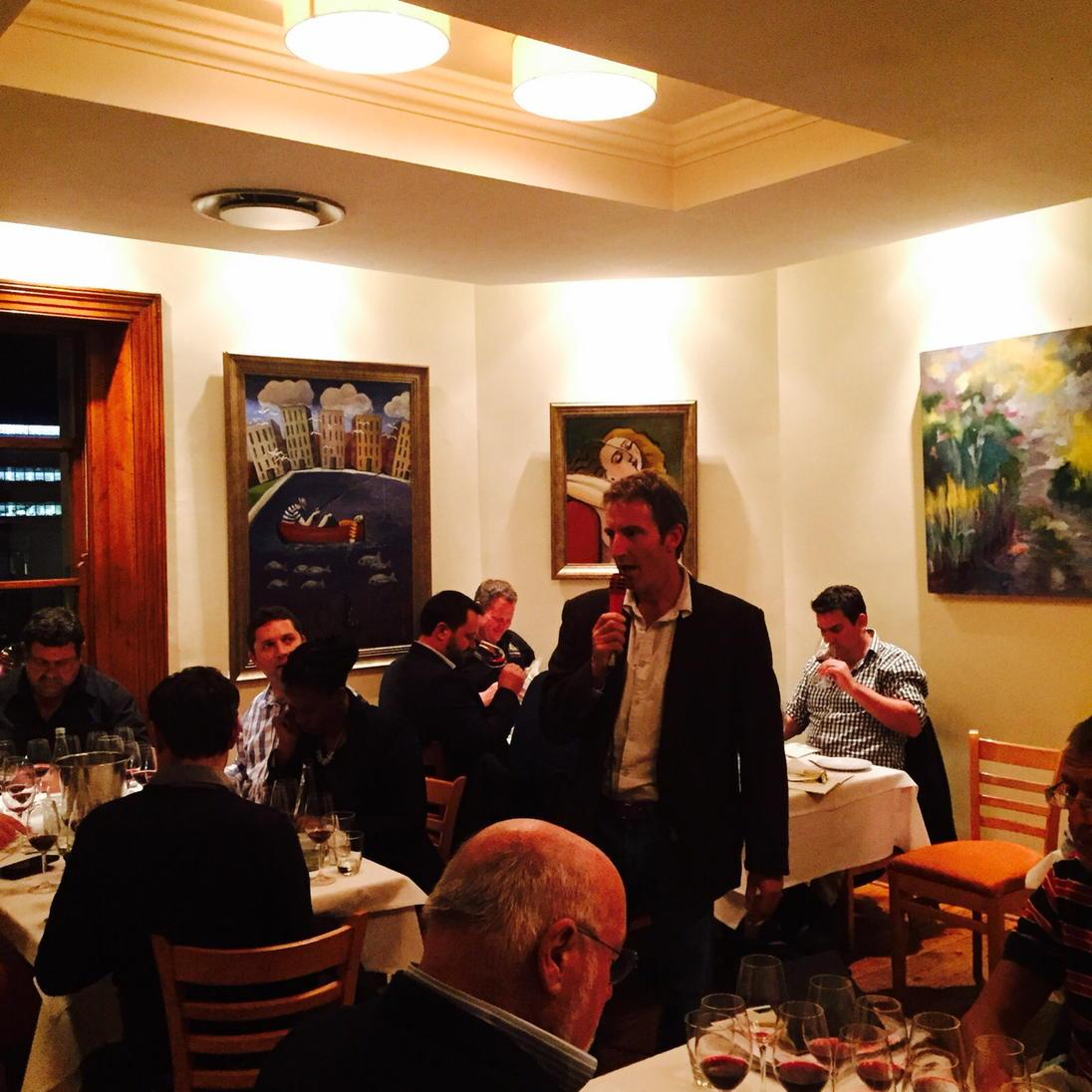 FairviewWine's tweet photo. Our winemaker Anthony presents our Homtini 2014 at tonight's @CapeWine2015 Italian Varietal Workshop. #ItalianBlends http://t.co/S5R5eDLAZ0