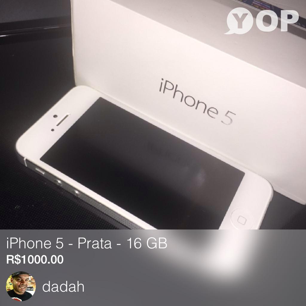 Vendendo iPhone 5 - Prata - 16 GB por R$1000.00

Consegue-O Agora: yop.land/p/117641?utm_s… yop.land/p/117641?utm_s…