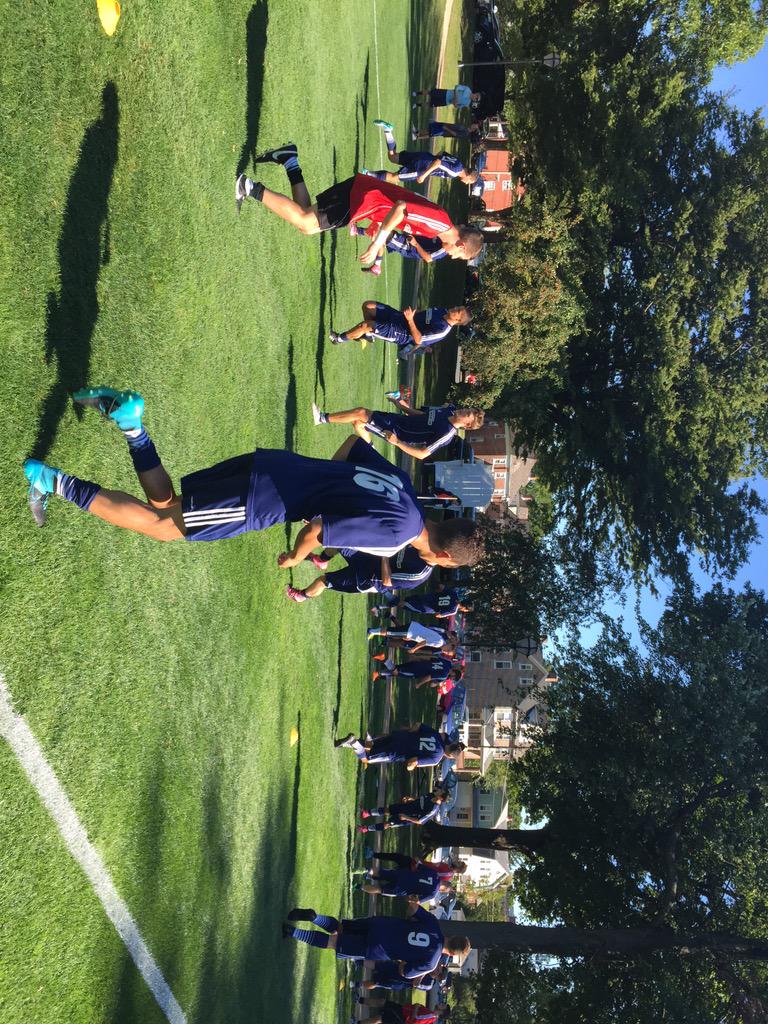 This warm is intense. Big game vs. Moravian today at 4!!!