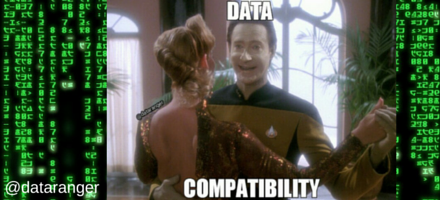 dataranger's tweet image. Everybody is happy when data is compatible | #bigdata #data #bigdataconfessions #datameme #datascience #talknerdytome