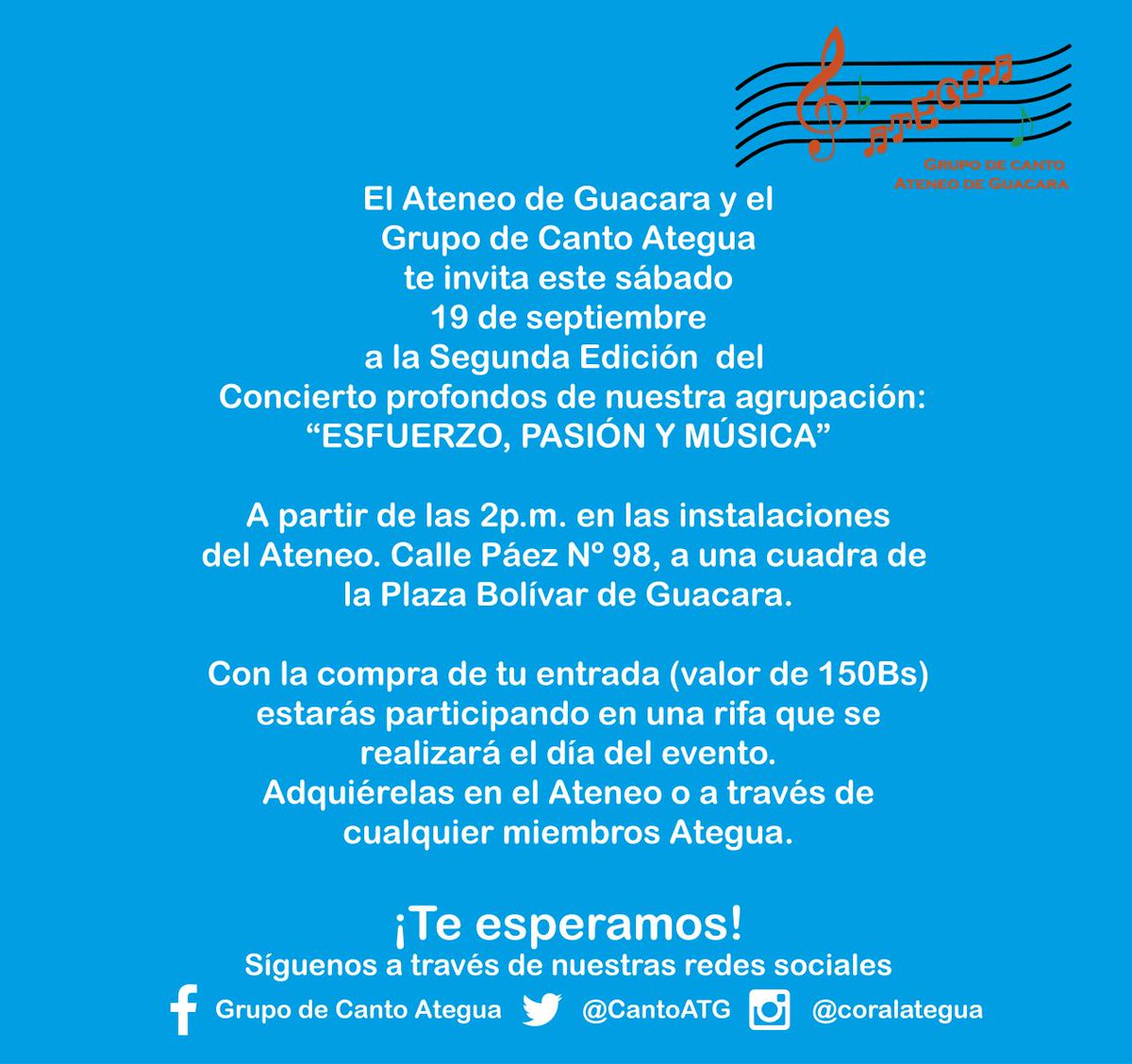 yulenalvarado's tweet photo. A sólo 4 días para nuestro evento #EsfuerzoPasiónyMúsica con @CantoATG http://t.co/cUREISzzJq