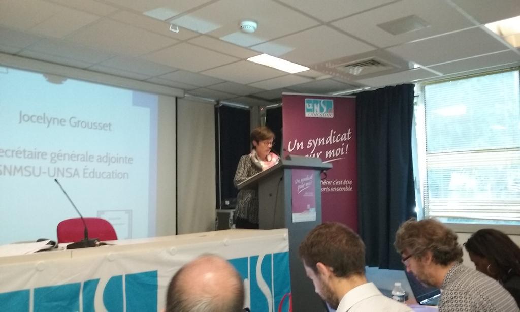 FabRancinan's tweet photo. Jocelyne GROUSSET #SNMSU au #CNUnsaÉduc http://t.co/NO9UXliKlW