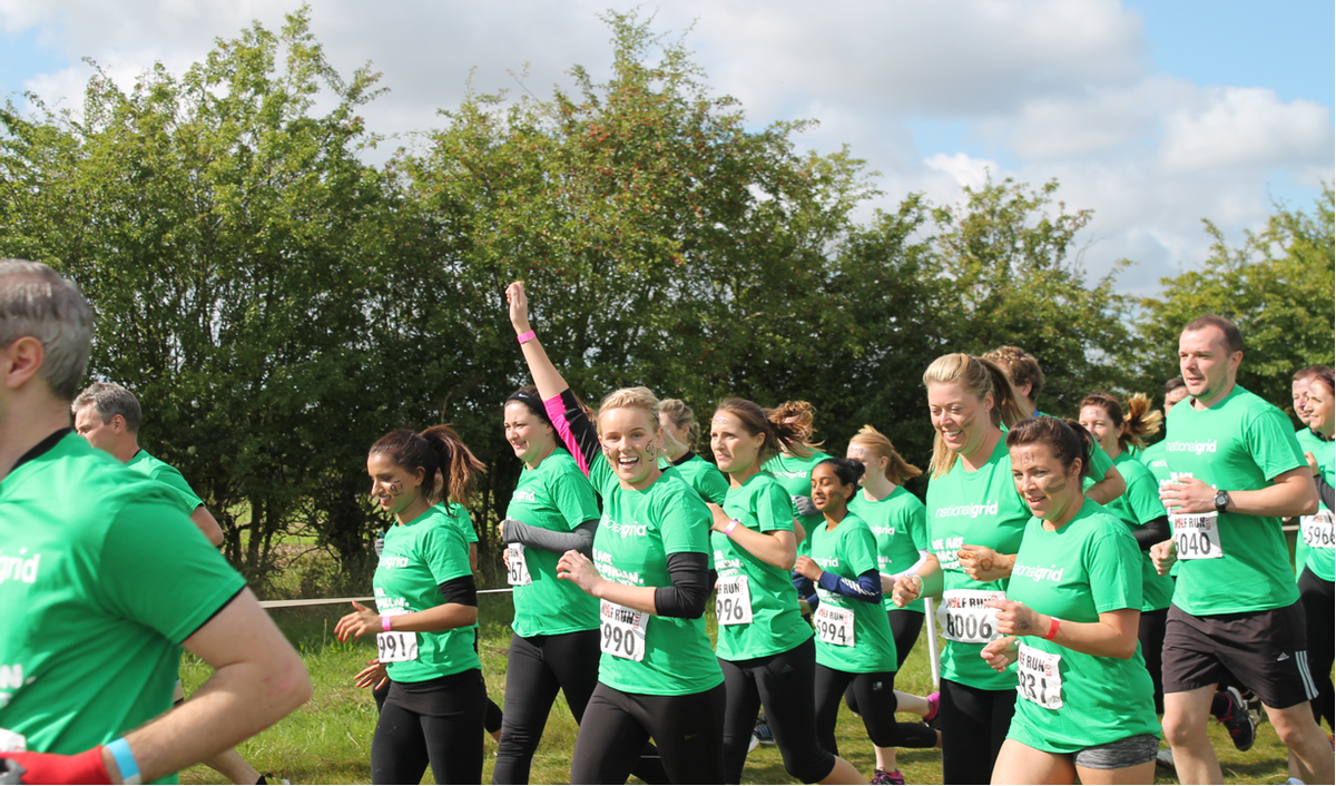 macmillancancer's tweet image. A huge thank you to the @nationalgriduk team who did @thewolfrun for Macmillan last weekend.