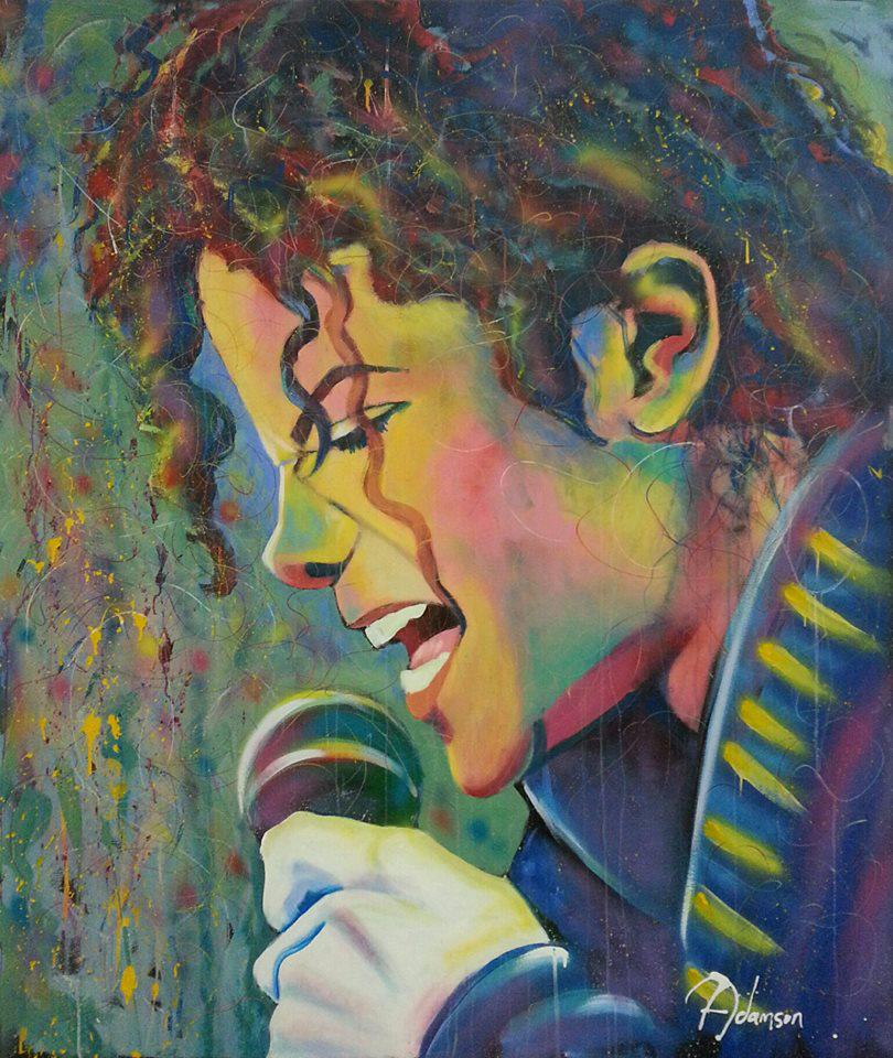 GregoryAdamson's tweet image. 'Because I'm Bad' (6 by 5 ft.) Painted this in an 11.5 min. performance, upside down #MichaelJackson #painting #art