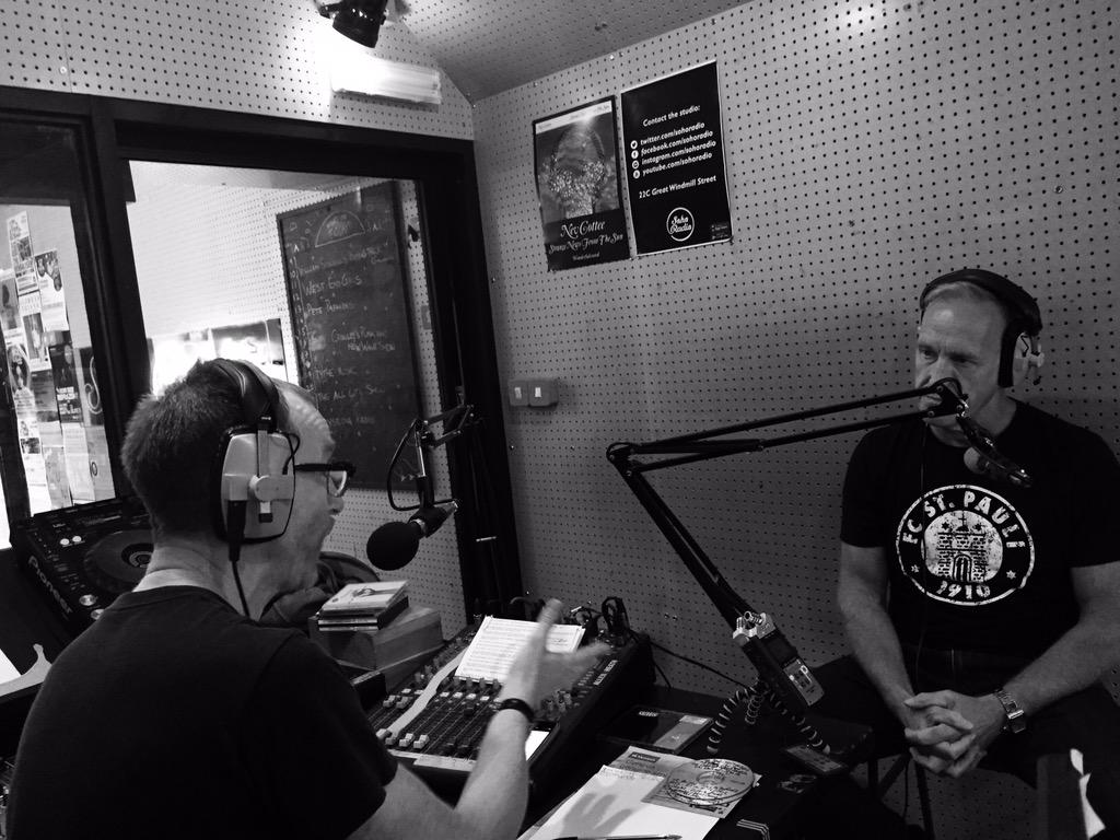 In the studio with @CrowleyOnAir is @richardjobson from the Skids! Listen in at sohoradiolondon.com