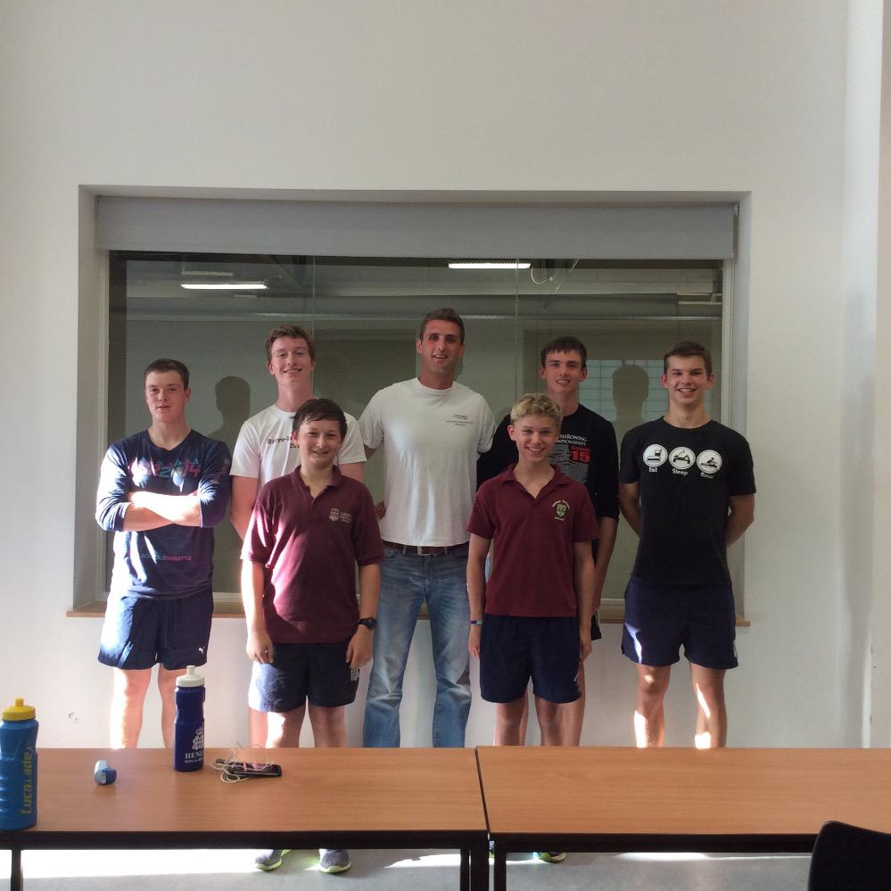 <a href="/CMcBrierty/">Callum McBrierty</a> class 2010 visits senior boys quad #gainz #beinspired #quad