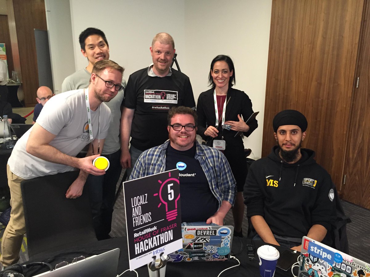 localz's tweet photo. Our day keeps getting better and better. We just had the fabulous @LJRICH visit our #RWHackathon team at @retailweek http://t.co/l1ARTzk3fT