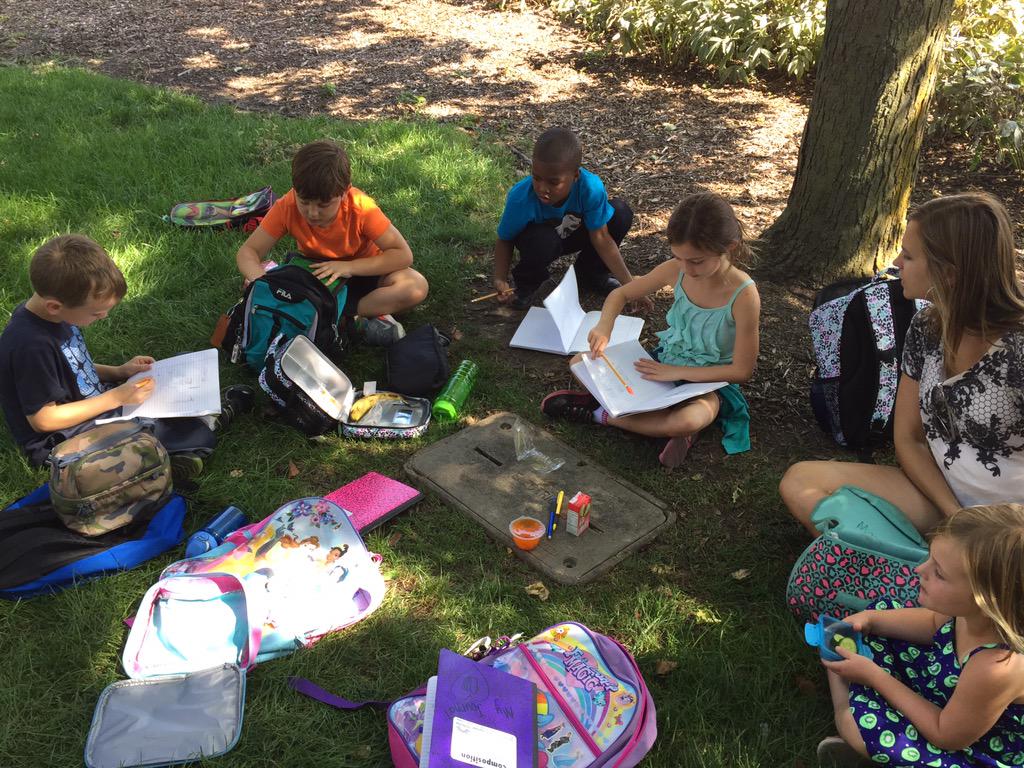 DrVickiLarson's tweet photo. 2nd grade journaling about what they learned at Farmer's Market! #wcusd200 #nutritionunit #farmtotable http://t.co/jHU4KhY94x