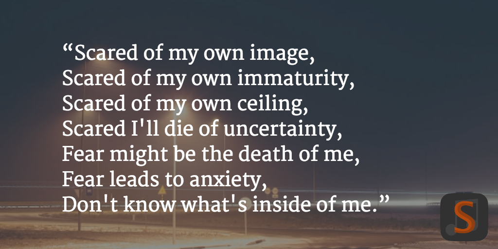 Sonorous on Twitter: "“Scared of my own image, Scared of my own ...