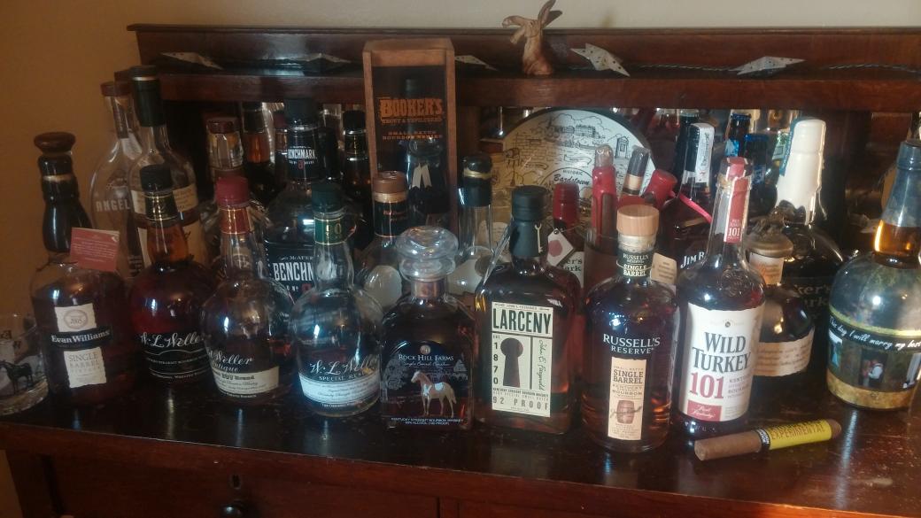 Cardh8r's tweet image. @bourbonblog @SippnCorn @bourbonr I have my cigar picked, now which bourbon do I pick? #imoffFriday #giddyThursday
