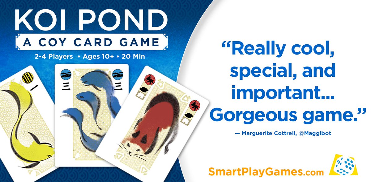 SmartPlayGames's tweet image. Check out @Maggibot's thoughts on Koi Pond! youtu.be/5tNox02GjG4?t=…
Available here: drivethrucards.com/product/113454…
🐠