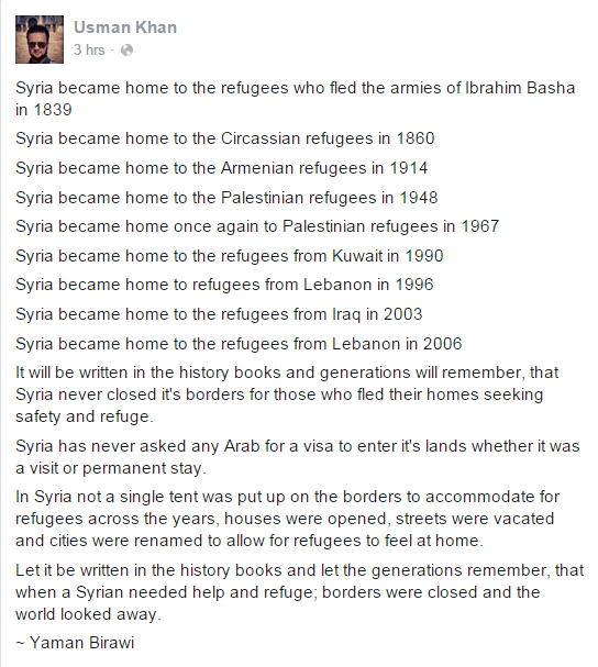 IbnNabih1's tweet photo. A generous people as Syrians only deserve respect.
#SyrianRefugees http://t.co/cENgoZagOl