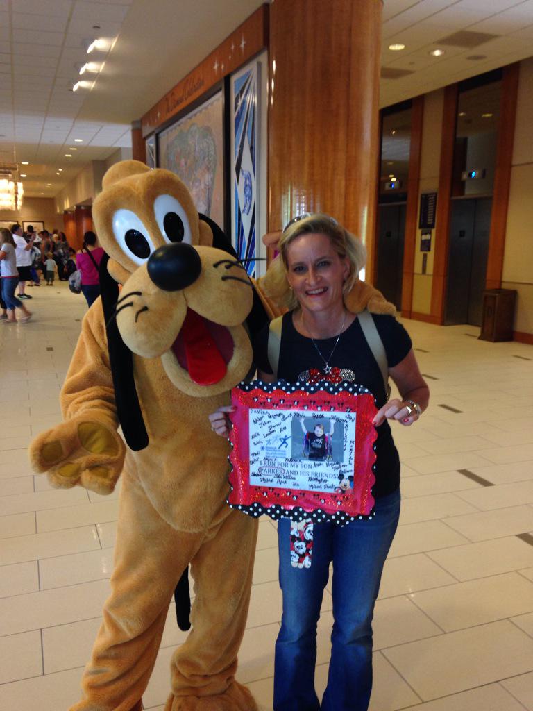 font_lara's tweet photo. We are here! Parker Pluto was waiting for us! #downsyndrome #runningformyson #rundisney http://t.co/Es8GNZtTjc