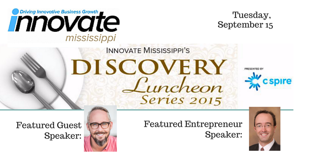 InnovateMS's tweet photo. Culture of Innovation in Mississippi-lunch Sept 15 
Hear @JoshMabus &amp; @KopisMobile Details: http://t.co/2lOBOrbv9o http://t.co/FSmTvYuukN