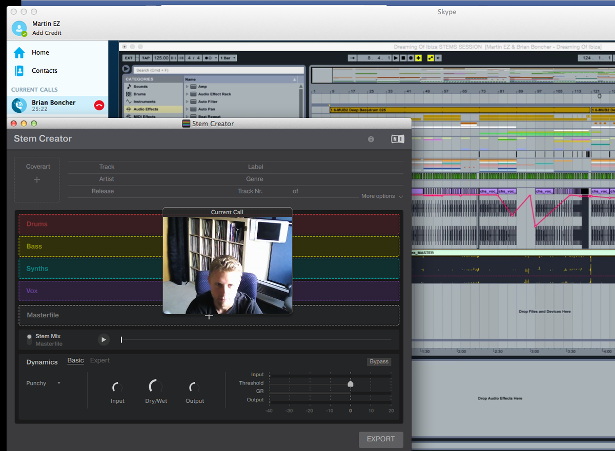 martinezmusica's tweet photo. @Skype'ing with @Brian @brianboncher to finish STEMS for @letsgetmoody with the #StemCreator by @NI_News http://t.co/70ps3Jmx25