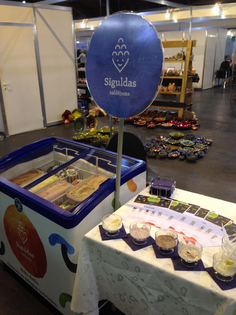 Siguldas_sald's tweet photo. Šogad @Riga_Food izstāde izdevisies. Nāciet uz @Siguldas_sald saldējuma degustācijām! http://t.co/AHHdzZy5Co