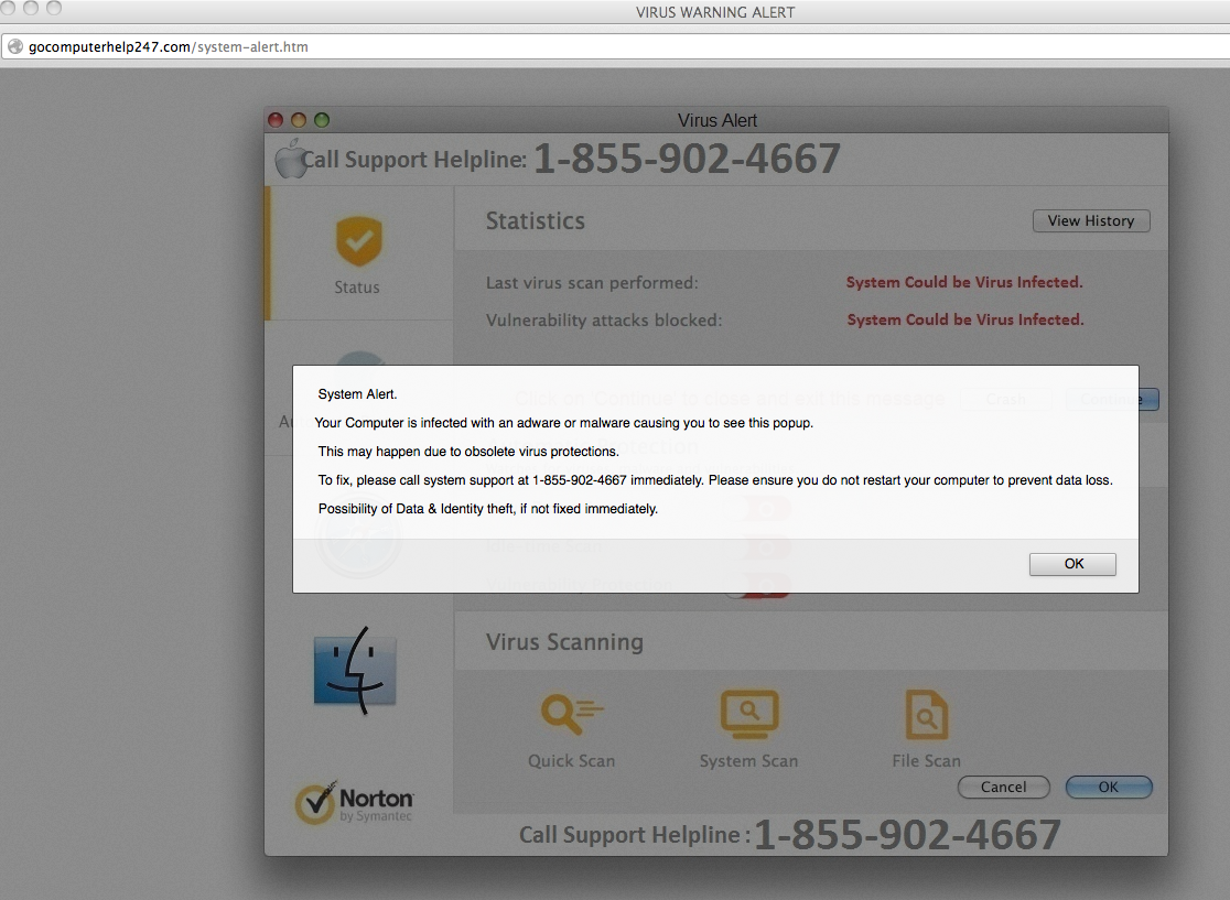 evira's tweet photo. Pop Up Scam Warning - @MP3skullDotCom is delivering a browser locking PopUp in FireFox on a Mac. Never call or click http://t.co/1cYbX83eMe