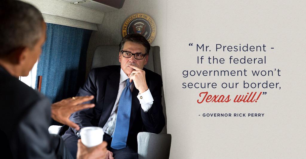 TeamRickPerry's tweet image. .@GovernorPerry is the only candidate who has experience on the border. 

Contribute today &amp;gt; bit.ly/1EAACZl