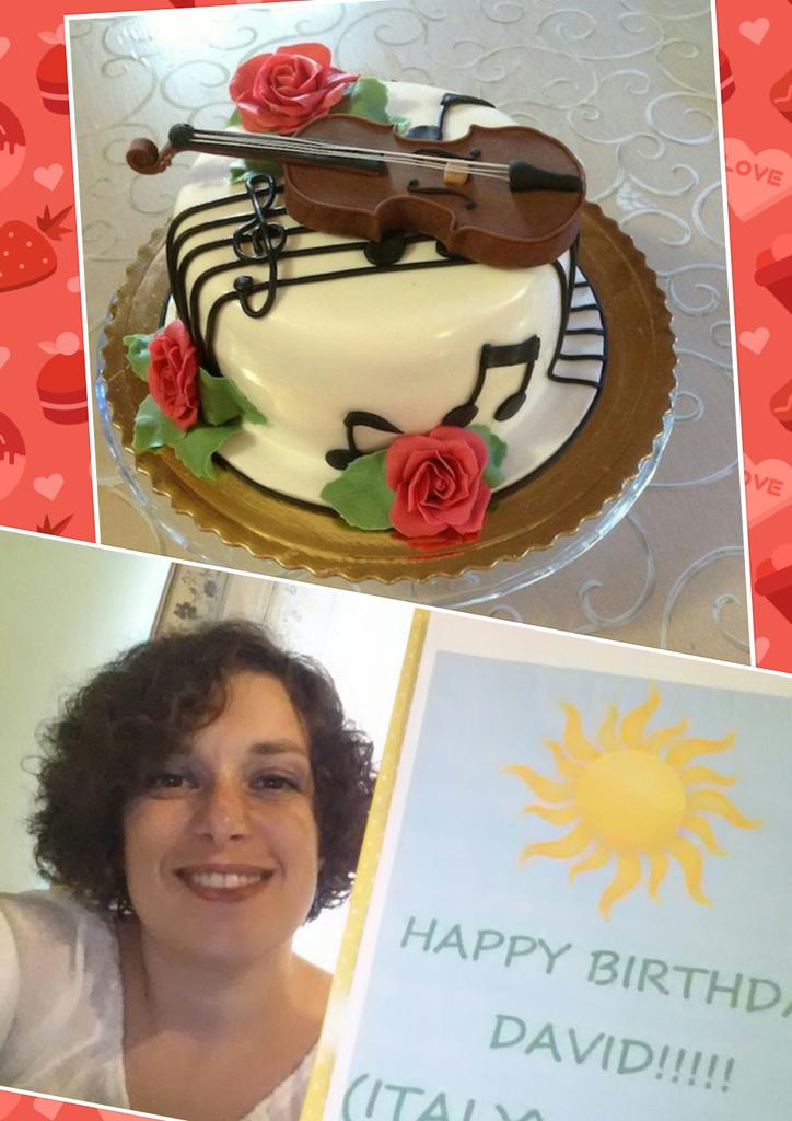  Happy Birthday David! Have a funny and sweet day. Love,  Cristina.      