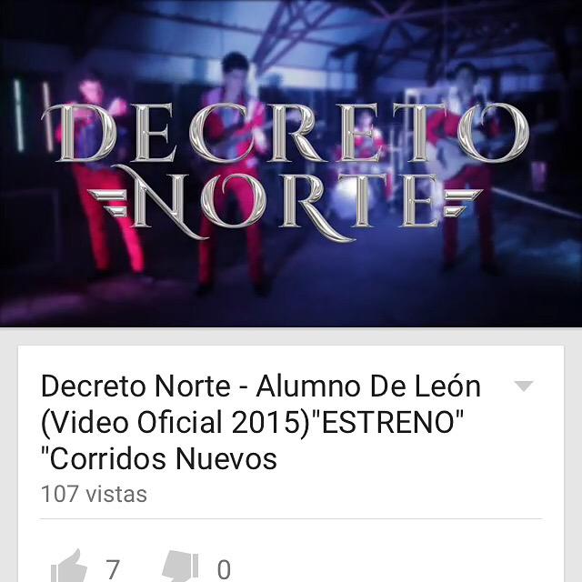 Chequen el video #alumnodeleon #decretonorte en el canal de #corridosenvenenadostv espero y les guste...