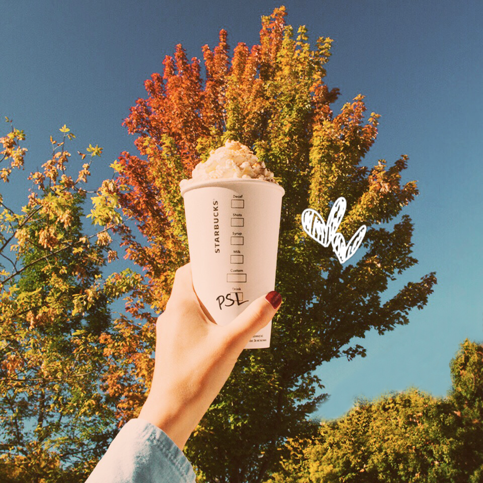 Starbucks's tweet image. Smiles a thousand miles wide. The #PumpkinSpiceLatte is back! #PSLisBack