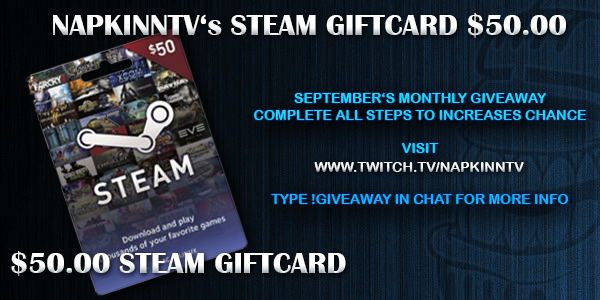 DrewGravely's tweet photo. Giving Away a $50 Steam Wallet Gift Card This Month!

Visit https://t.co/rYSe9lIH4T to enter for your chance to win http://t.co/Uuemjj0FlF