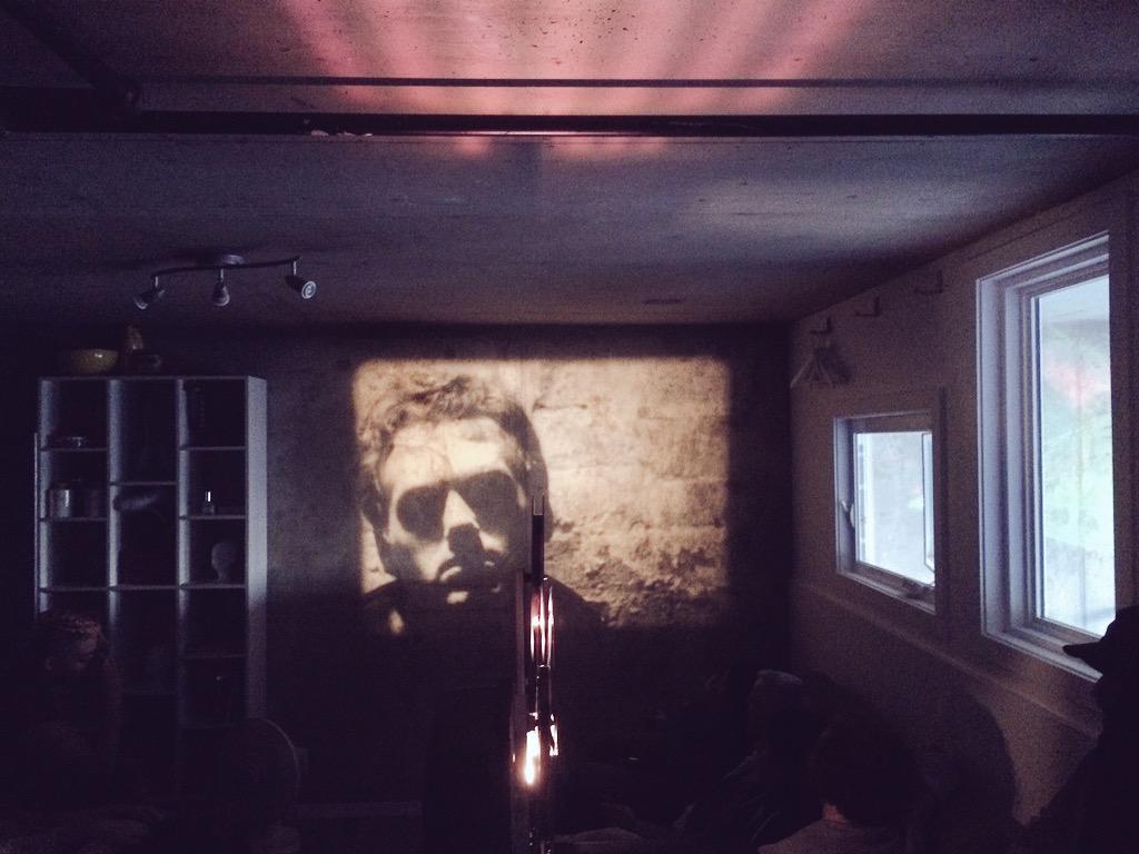#AndyWarhol film screening happening right now @112Loft! Courtesy of the New York's <a href="/MoMAFilm/">MoMA Film</a>. #Jameson #yycarts