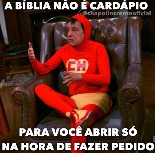 Saleluz15's tweet photo. A Bíblia não é cardápio, para você abrir só na hora de fazer pedido. 
😘😘 http://t.co/5R4nzbYz3y