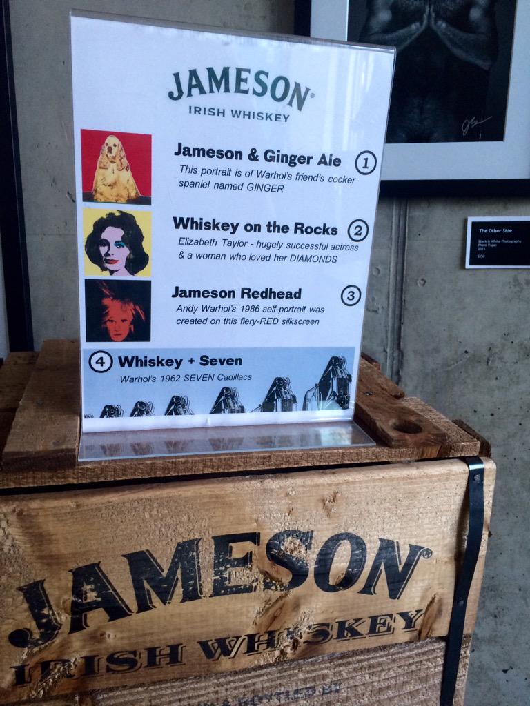Tonight's #AndyWarhol inspired Jameson drinks menu for @112Loft &amp; @FairyTalesYYC screening tonight!