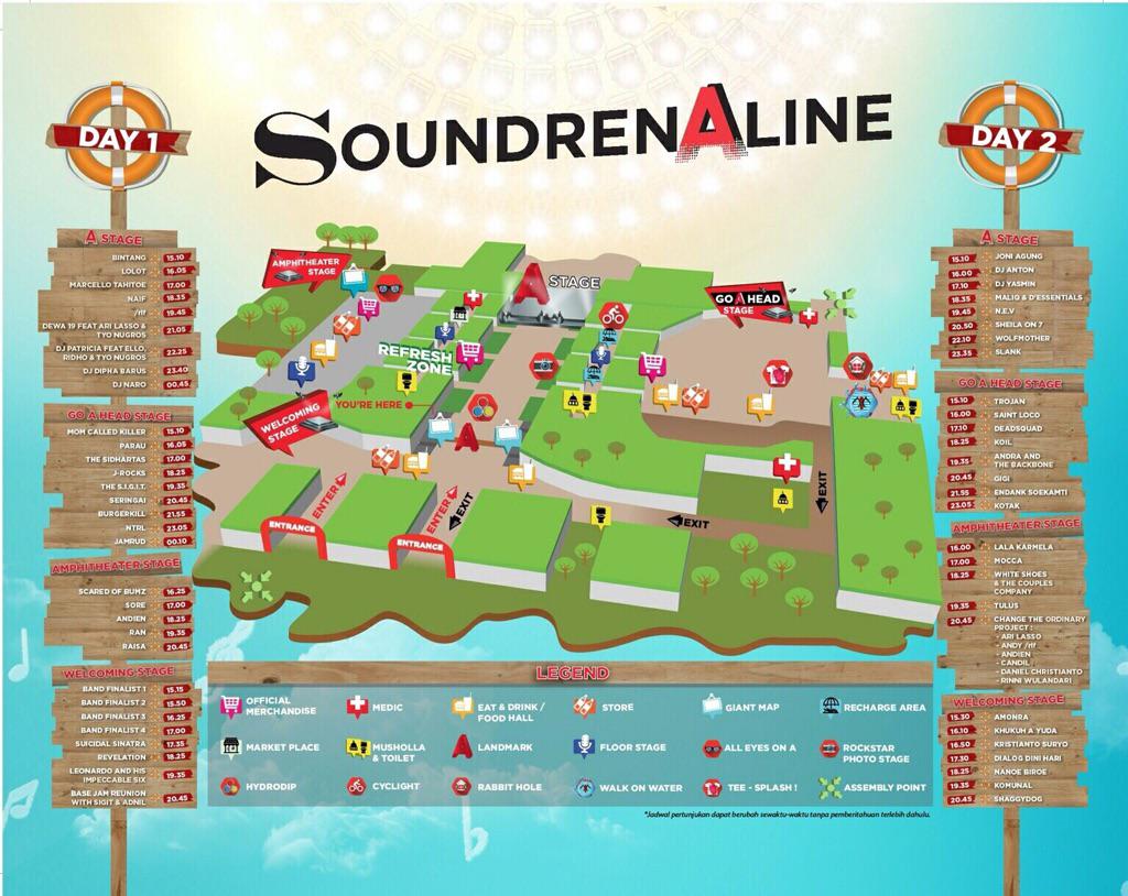Jadwal Soundrenaline, 5 &amp; 6 September 2015 di GWK, Bali. Pada pingin nonton siapa?